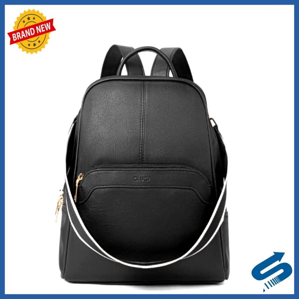 Convertible Vegan Leather Backpack Purse Medium Size Multi-Pocket Travel Work